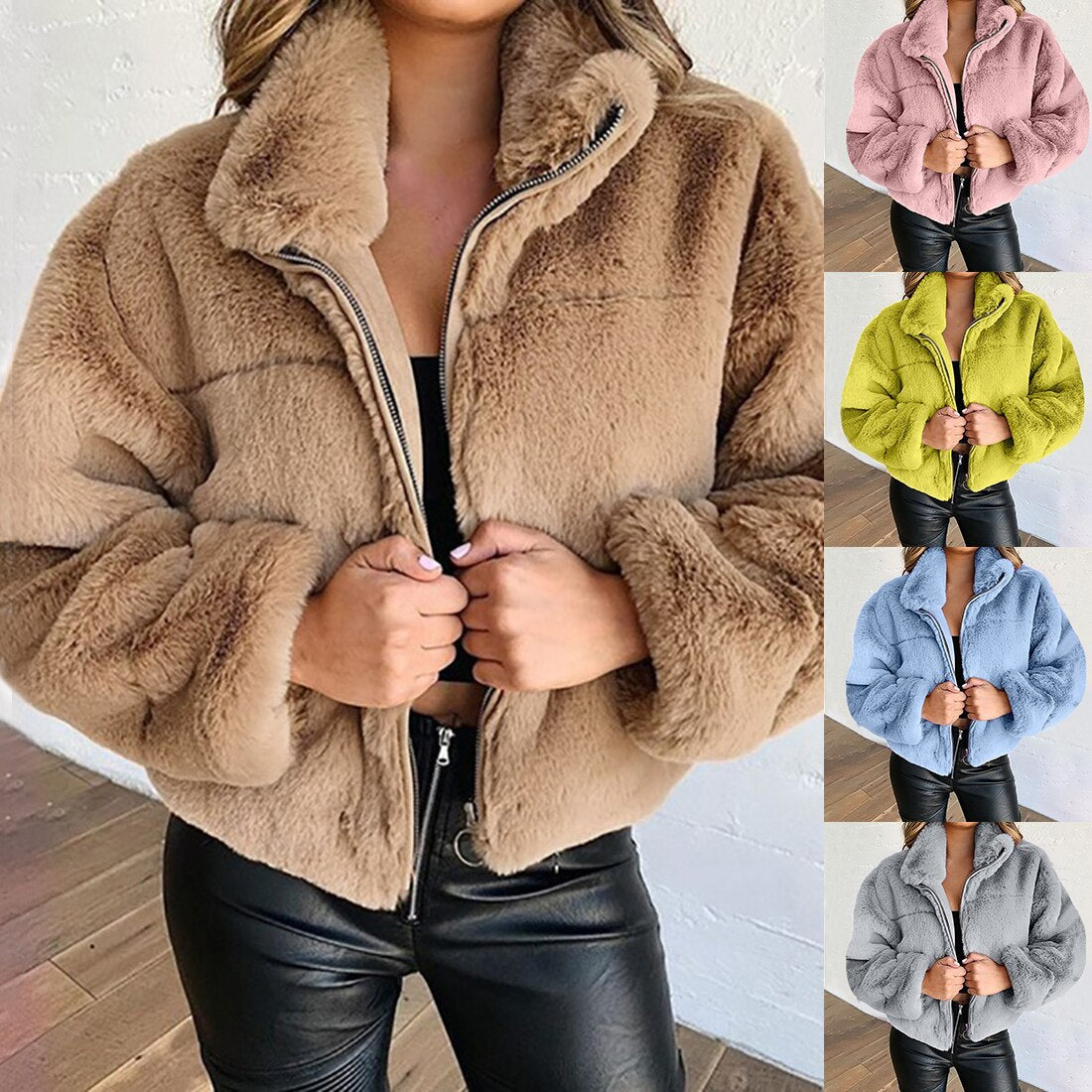 Cosyfaux – Warme Und Kuschelige Kunstpelzjacke Mit Reißverschluss