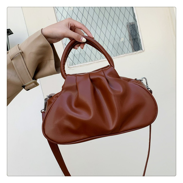 Schultertasche für Damen ⎜ Retro Handtasche mit weichem Griff und abnehmbarem Riemen für Alltag und Ausgehen