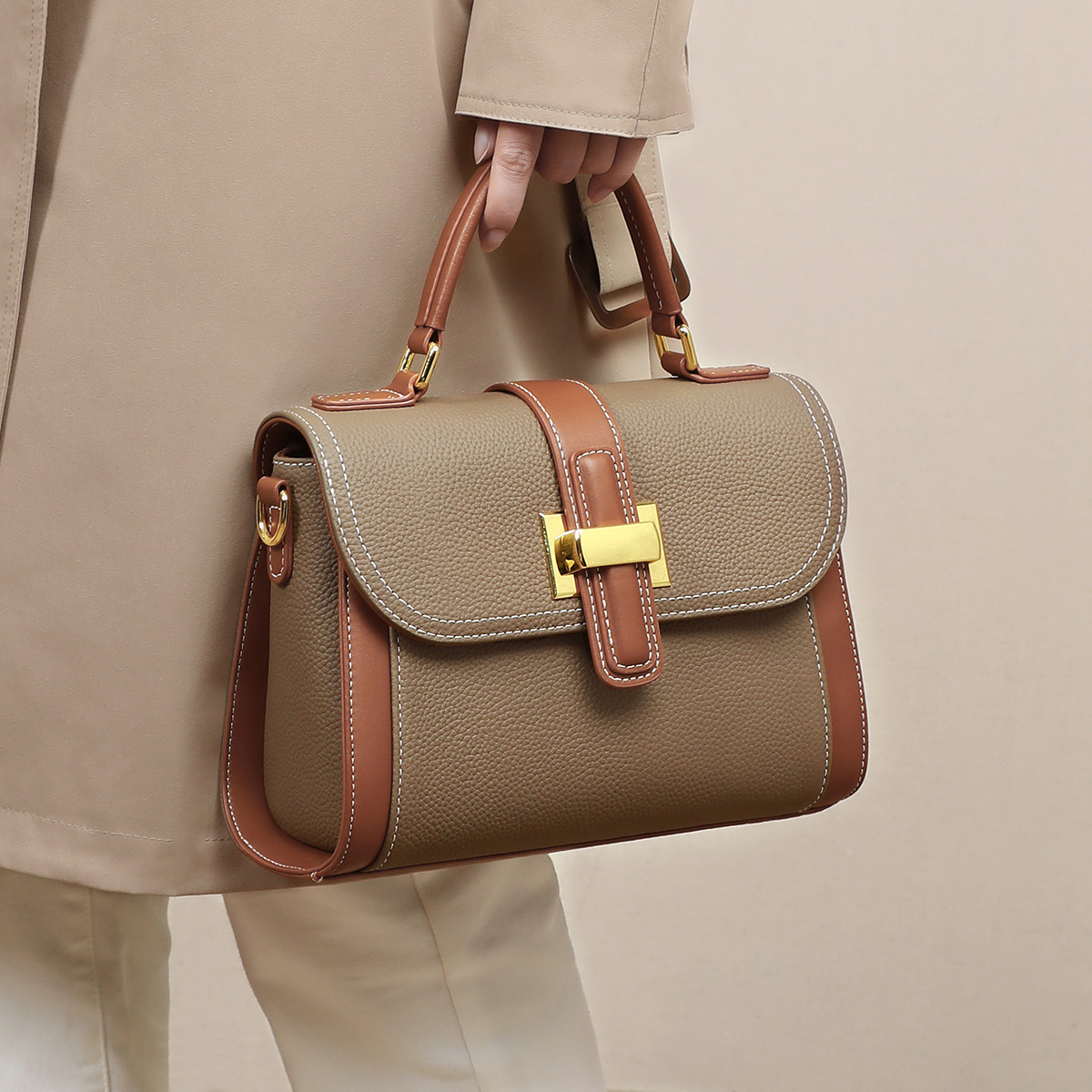 Handtasche für Damen ⎜ Vielseitiges Design mit eleganter Textur und praktischer Schultertragefunktion