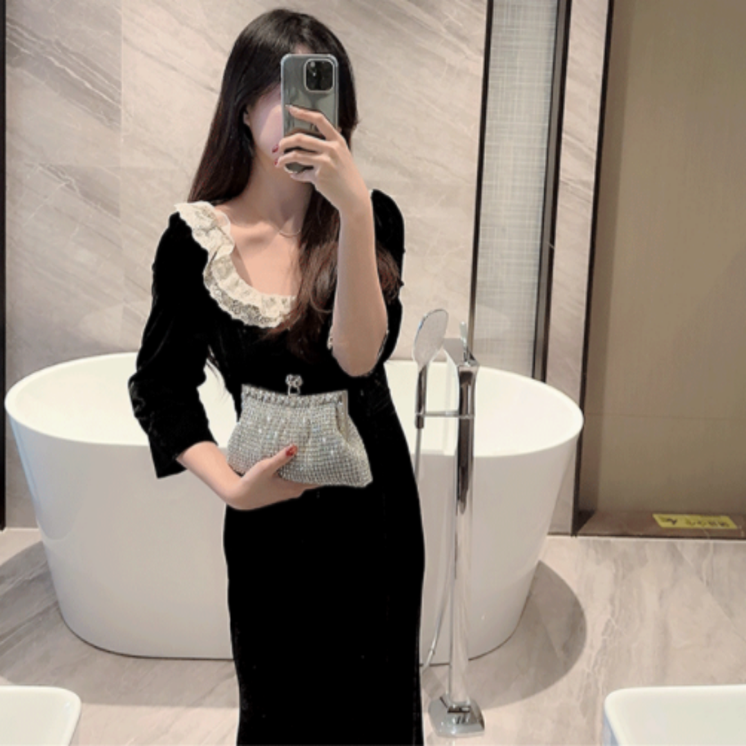 Abendtasche für Damen mit Strass ⎜ Glitzernde Clutch für Dinner, Party und festliche Anlässe