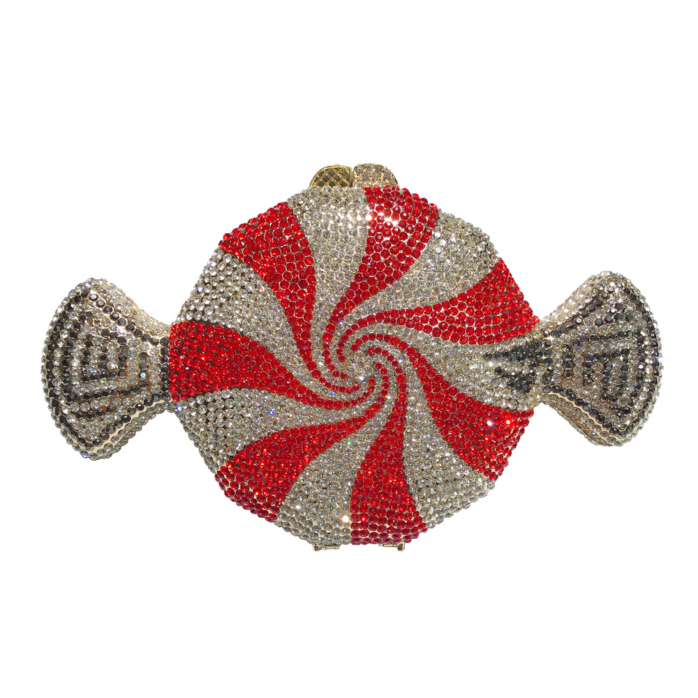 Kristall-Clutch für Damen  Glitzernde Tasche im Bonbon-Design mit funkelnden Strasssteinen