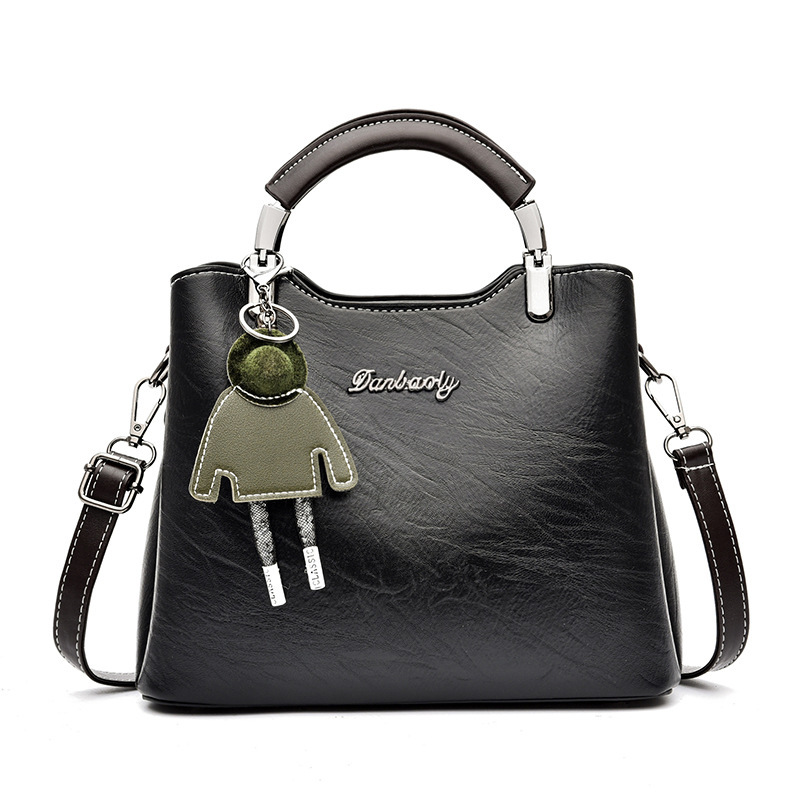 Kleine Handtasche für Damen ⎜ Stilvolles Retro-Design mit abnehmbarem Schlüsselanhänger und Tragegurt