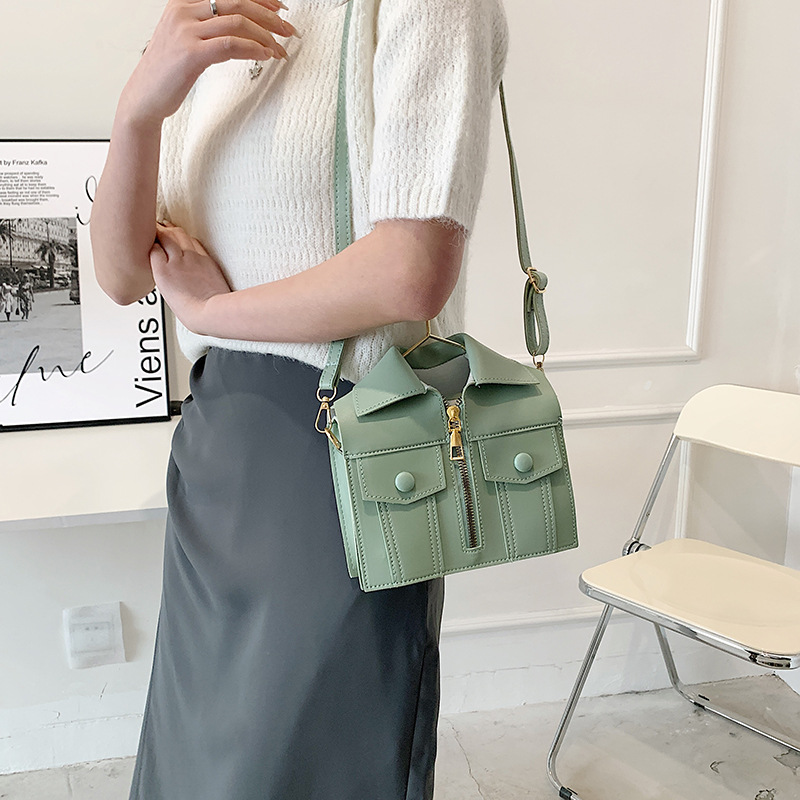 Damen Umhängetasche ⎜ Modische kleine Tasche mit Reißverschluss und verstellbarem Schultergurt