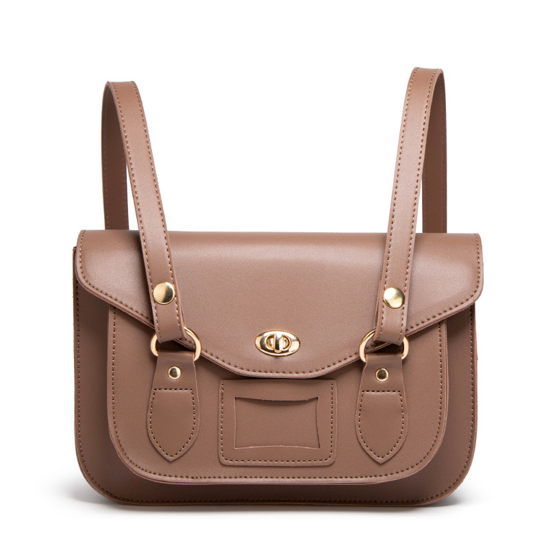 Damen Umhängetasche ⎜ Klassische Satchel-Tasche mit Überschlag und Verstellbaren Schulterriemen