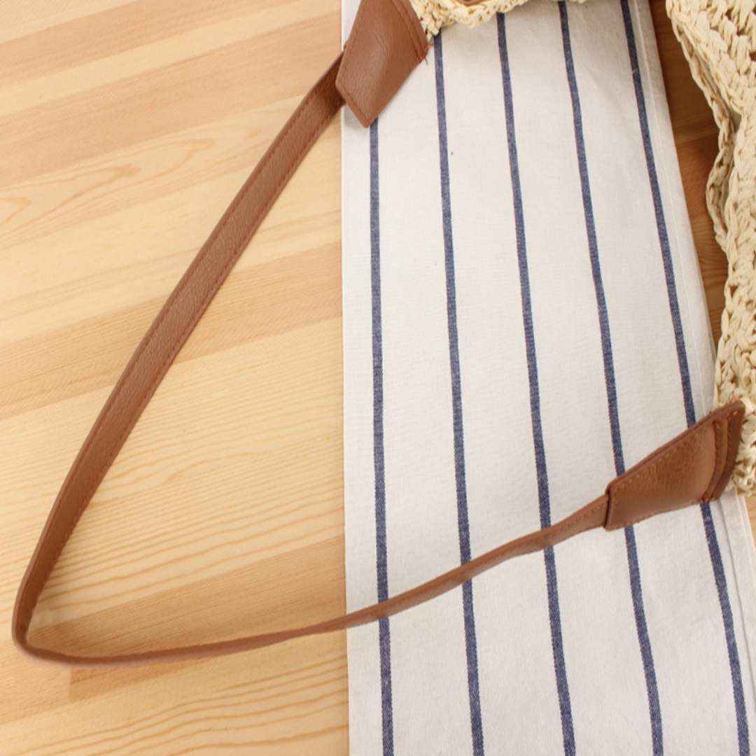 Handtasche aus Papiergarn ⎜ Leichte, handgewebte Umhängetasche im Casual-Stil für den Alltag