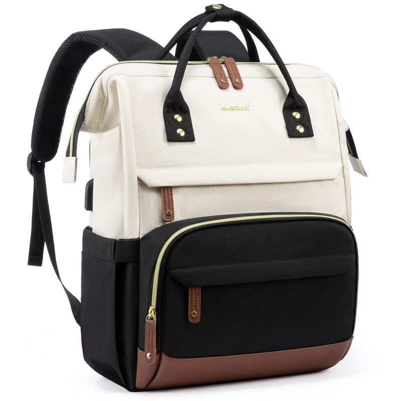 Laptop Rucksack für Damen ⎜ Großer Schulrucksack mit USB-Anschluss und viel Stauraum für Alltag und Reisen