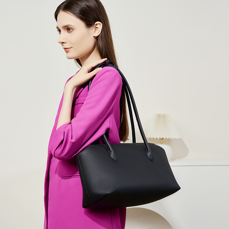 Damentasche aus Leder ⎜ Elegante Schultertasche für Büro und Alltag