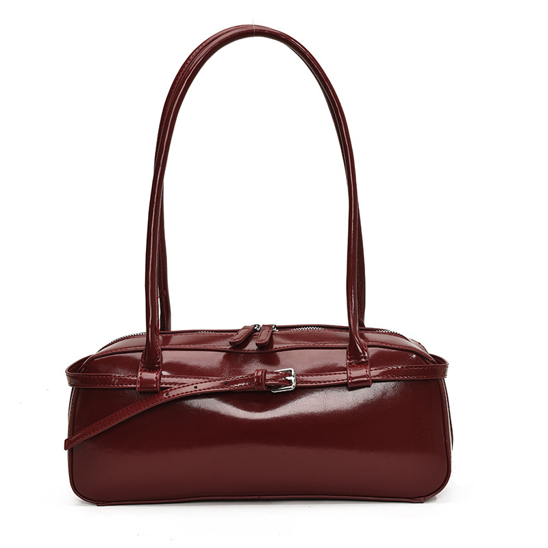 Handtasche für Damen ⎜ Schlanke Schultertasche in Lederoptik für Alltag und Büro