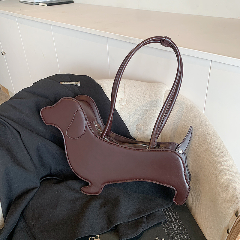 Schultertasche für Damen ⎜ Kreative Umhängetasche in Hundeform für auffällige Styles und Alltag mit Humor