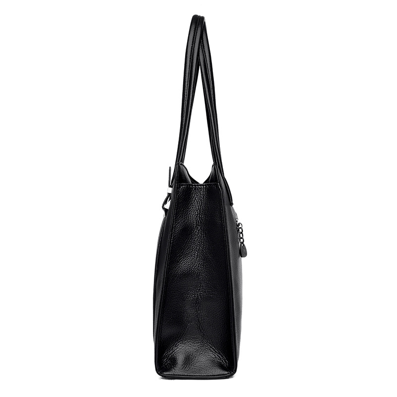 Schultertasche für Damen ⎜ Geräumige Handtasche aus weichem Leder mit elegantem Design für Büro und Alltag