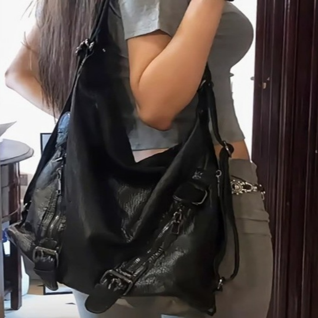 Shopper Tasche für Damen ⎜ Schlichte Schultertasche im Retro-Stil mit großer Kapazität für Alltag und Freizeit