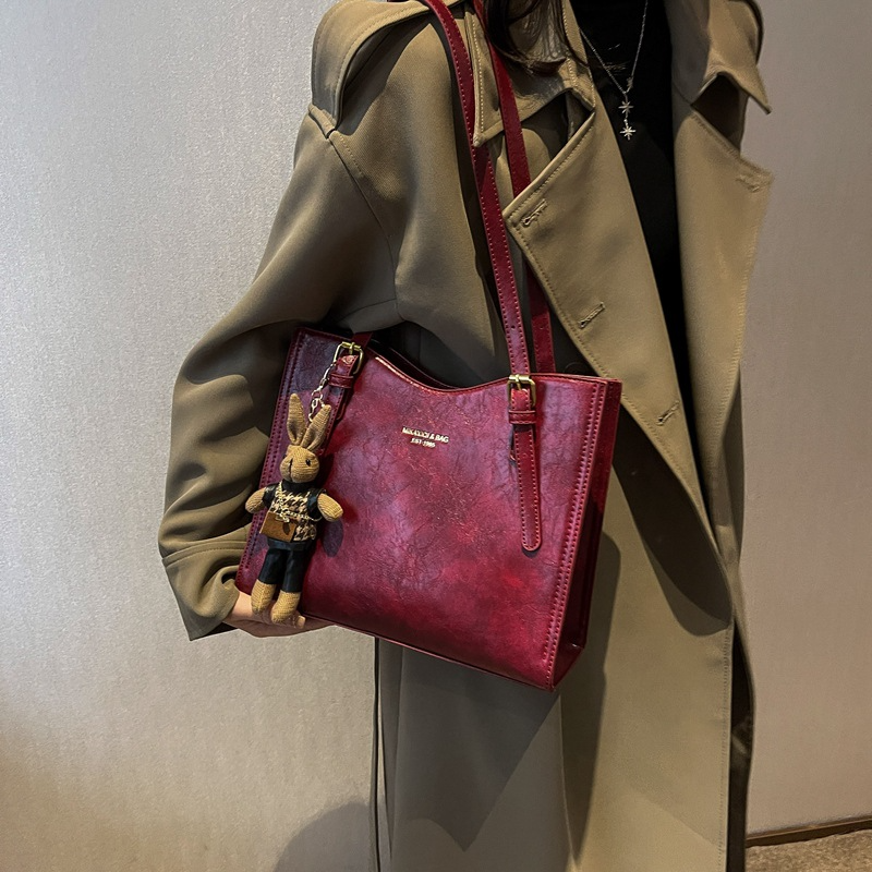 Shopper Tasche für Damen ⎜ Große Schultertasche im Retro-Stil mit viel Stauraum für Alltag und Büro