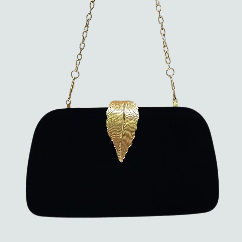 Abendtasche für Damen ⎜ Elegante Clutch mit Blattverschluss für festliche Outfits