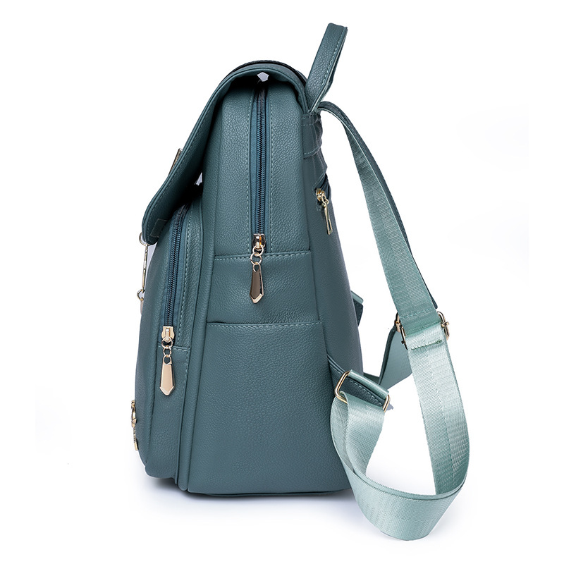 Damen Rucksack aus Kunstleder ⎜ Modischer Tagesrucksack mit großer Kapazität und Katzendetail für Alltag und Reisen