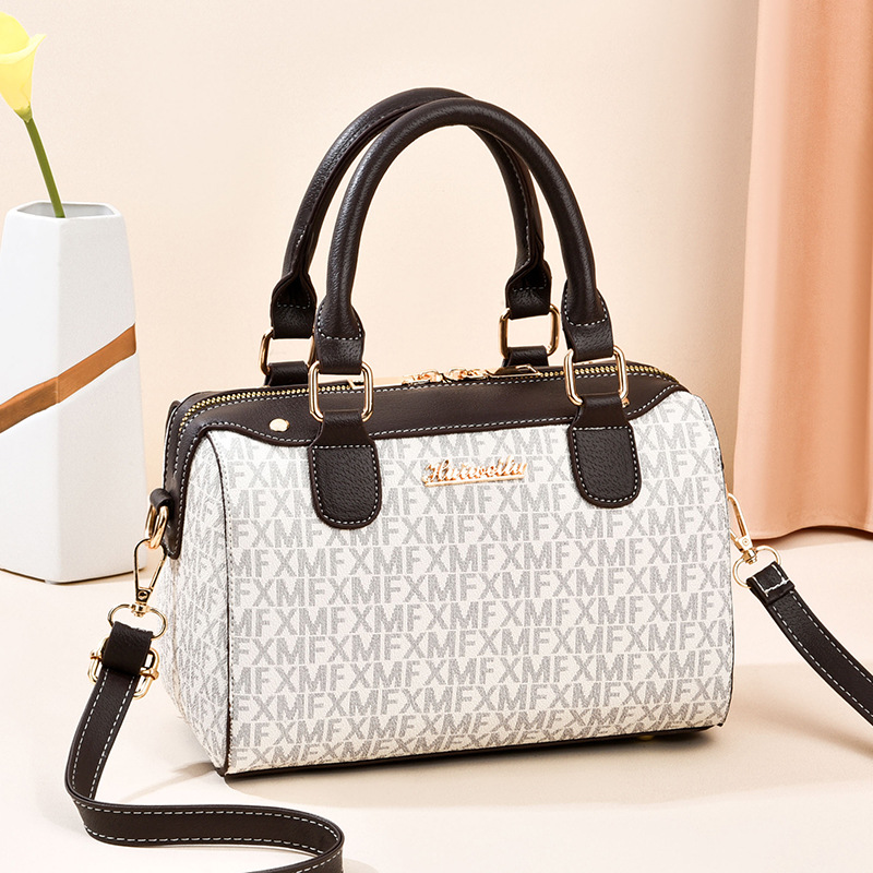 Handtasche für Damen ⎜ Elegante Umhängetasche mit Doppelgriffen und Schulterriemen für Alltag und Büro
