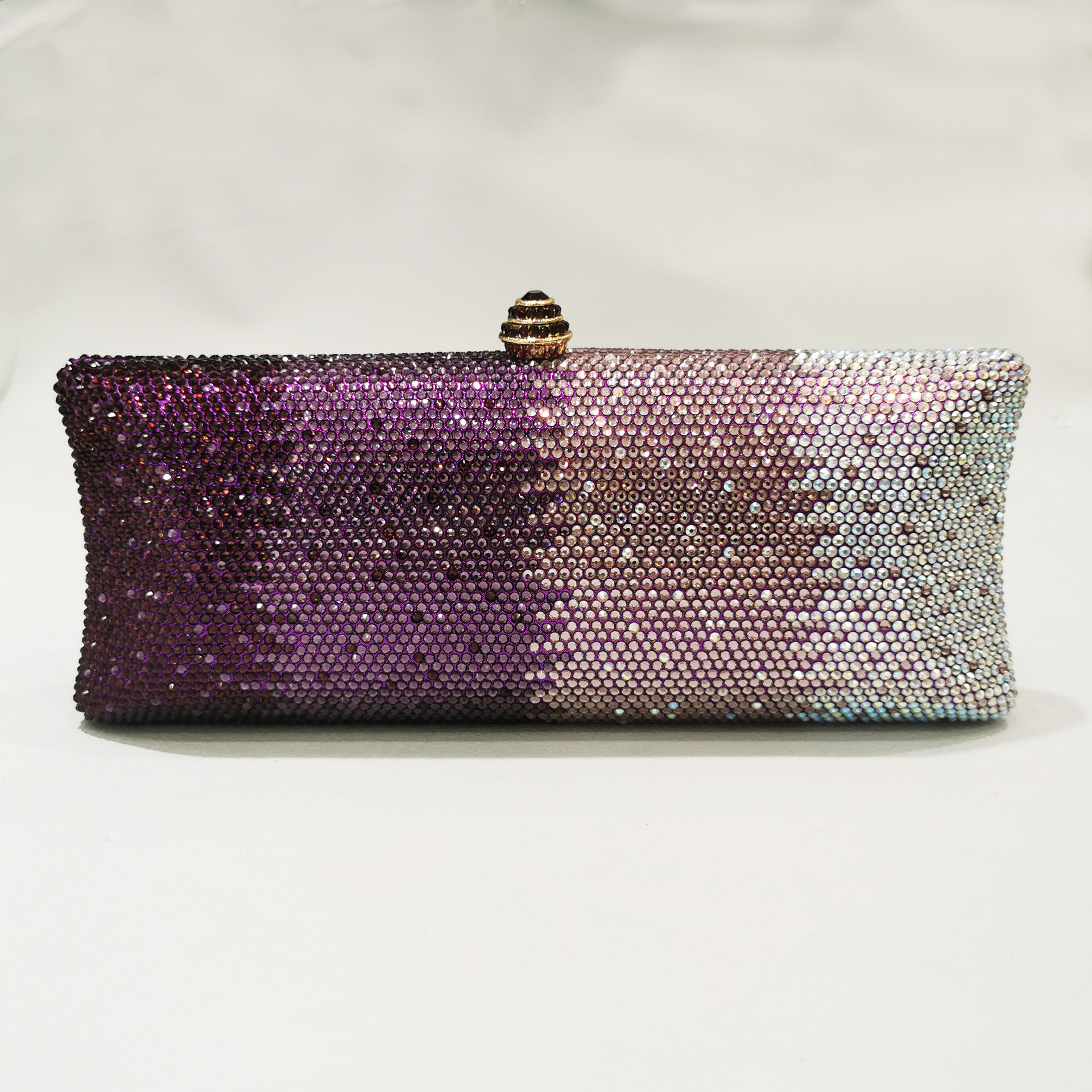 Glitzernde Damentasche ⎜ Elegante Abendtasche mit Strasssteinen und abnehmbarem Schulterriemen