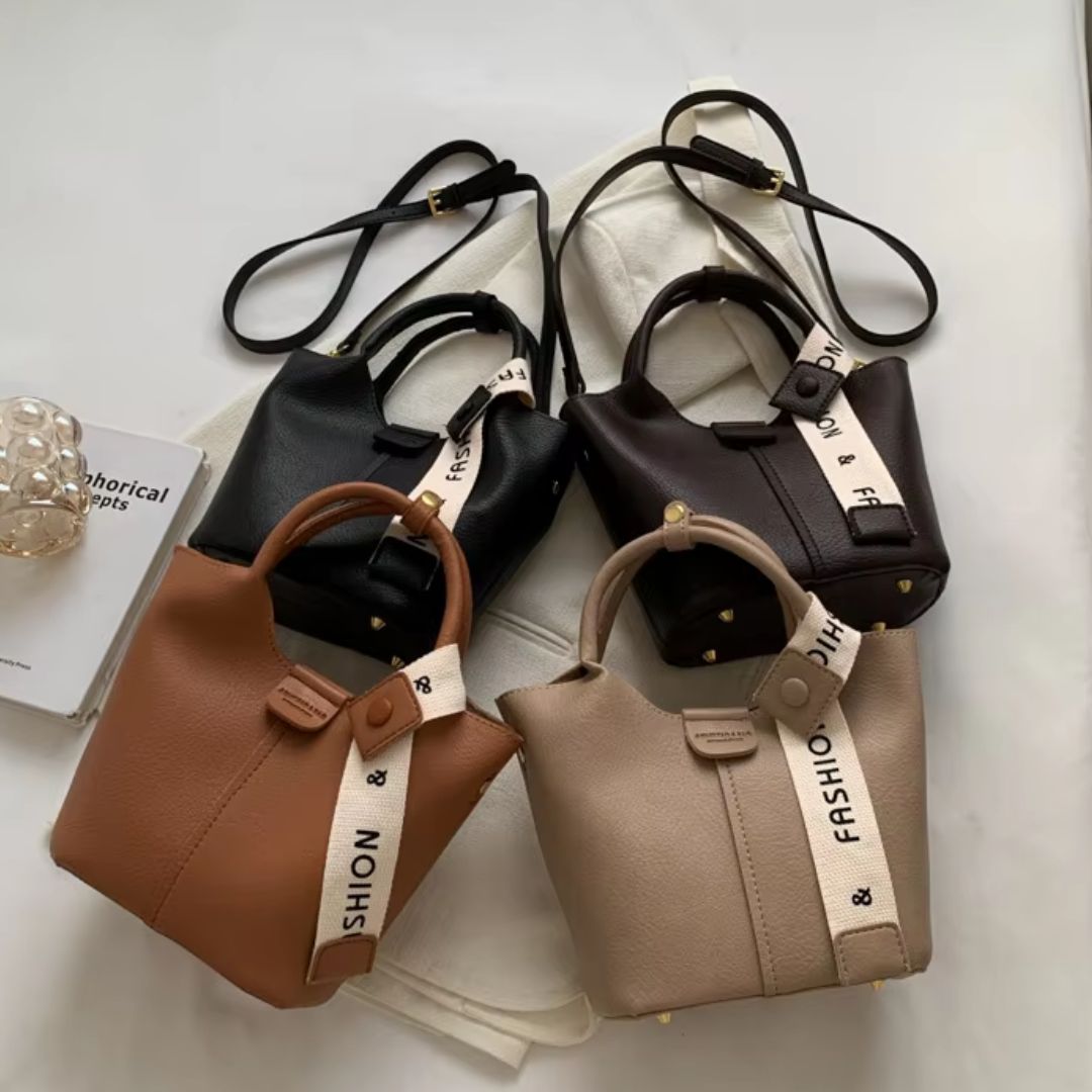 Handtasche für Damen ⎜ Vielseitige Bucket-Bag mit Schultergurt und Tragehenkel für Alltag und Freizeit