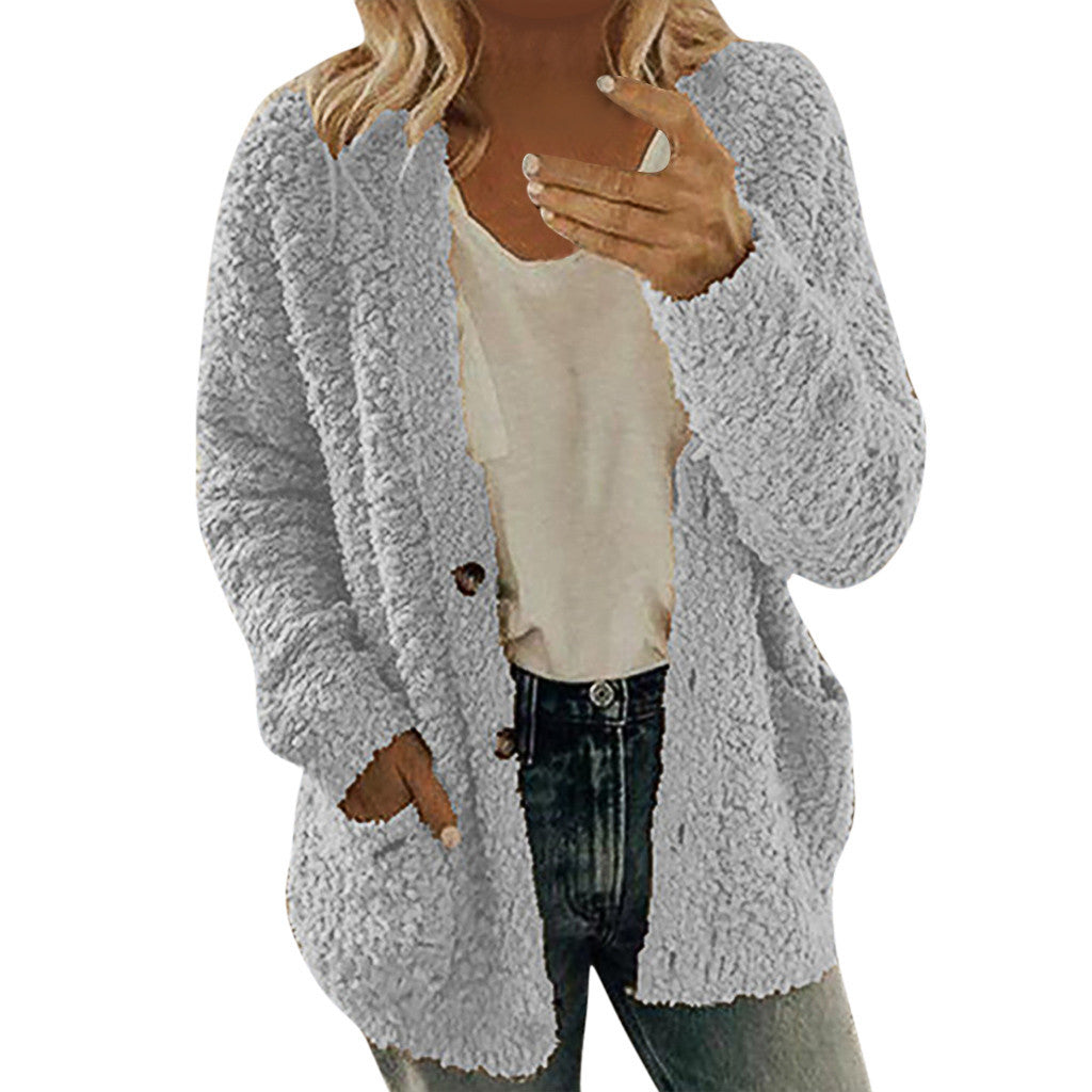 Karolina - Plüsch-strickcardigan