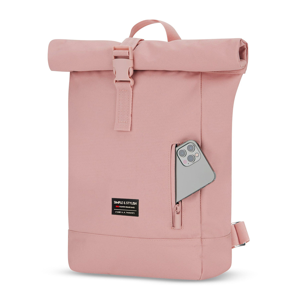 Rucksack für Damen ⎜ Stylischer Rolltop Backpack mit großer Kapazität für den Alltag
