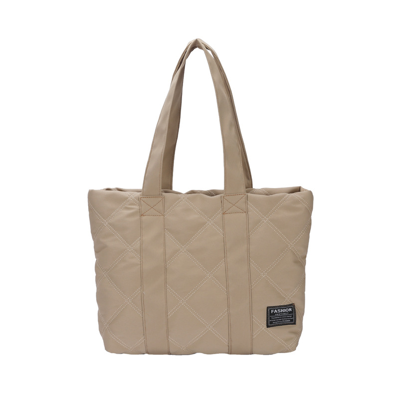 Shopper Tasche für Damen mit Steppdesign ⎜ Leichte Tragetasche mit großem Volumen für Arbeit, Uni und Alltag