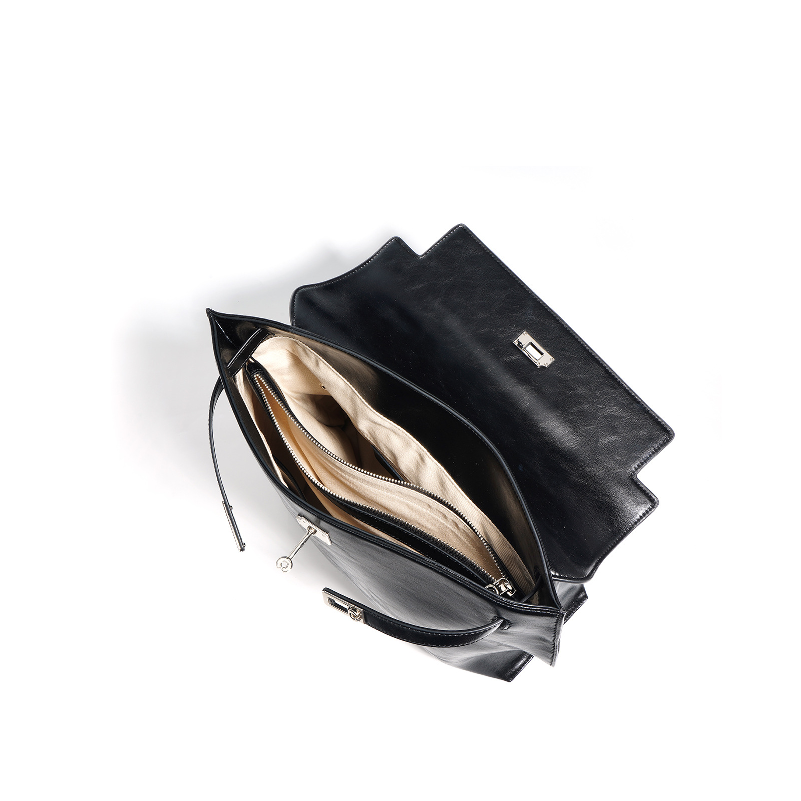 Rucksack für Damen ⎜ Eleganter Leder-Rucksack mit Tragegriff und großer Kapazität für Alltag und Büro