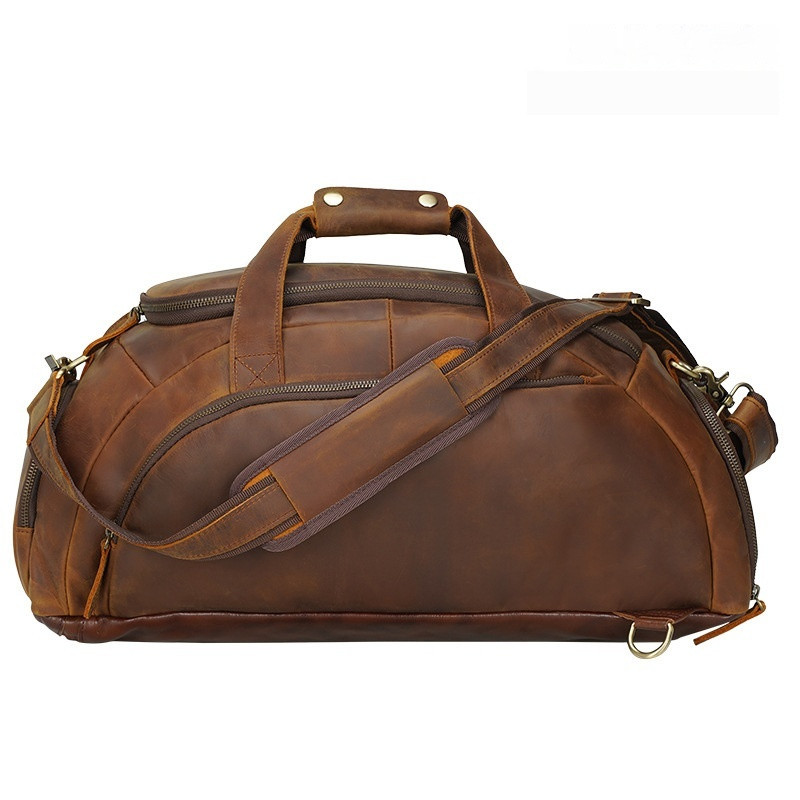 Reisetasche für Herren ⎜ Robuste Weekender-Tasche aus Lederoptik mit großer Kapazität und Schultergurt für Outdoor-Trips