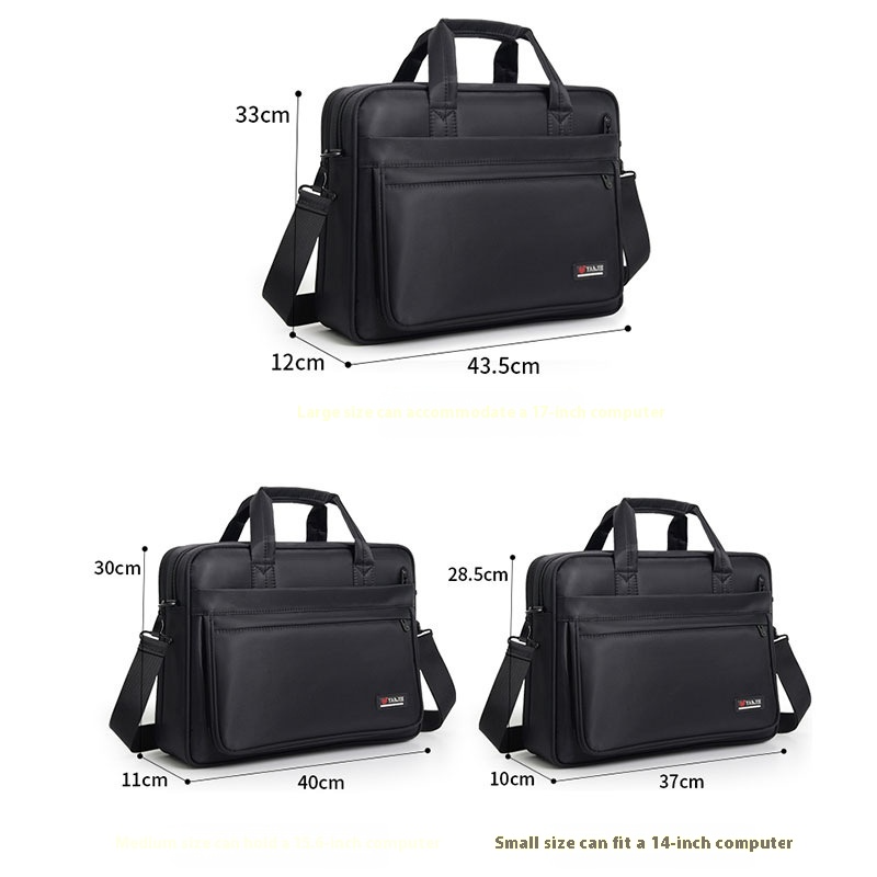 Herrentasche aus Canvas ⎜ Robuste Aktentasche mit 17 Zoll Laptopfach und Großem Fassungsvermögen