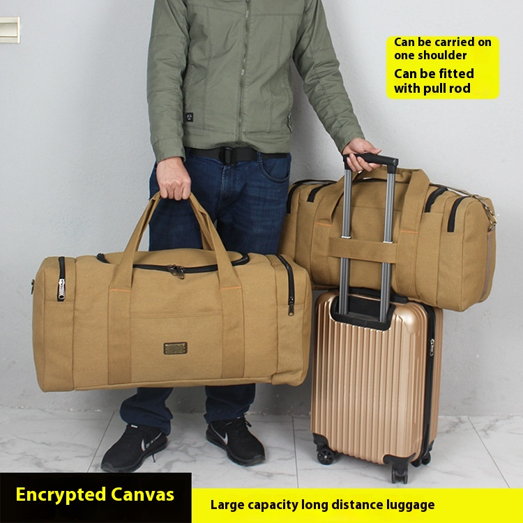 Große Canvas Reisetasche ⎜ Robuste Handgepäck-Tasche mit viel Stauraum und Minimalistischer Optik