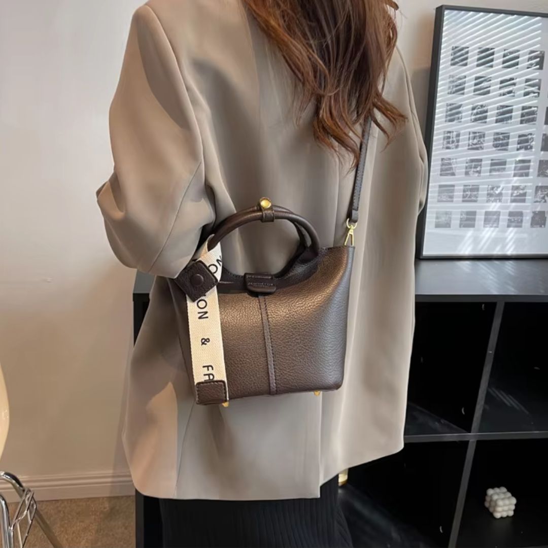 Handtasche für Damen ⎜ Vielseitige Bucket-Bag mit Schultergurt und Tragehenkel für Alltag und Freizeit