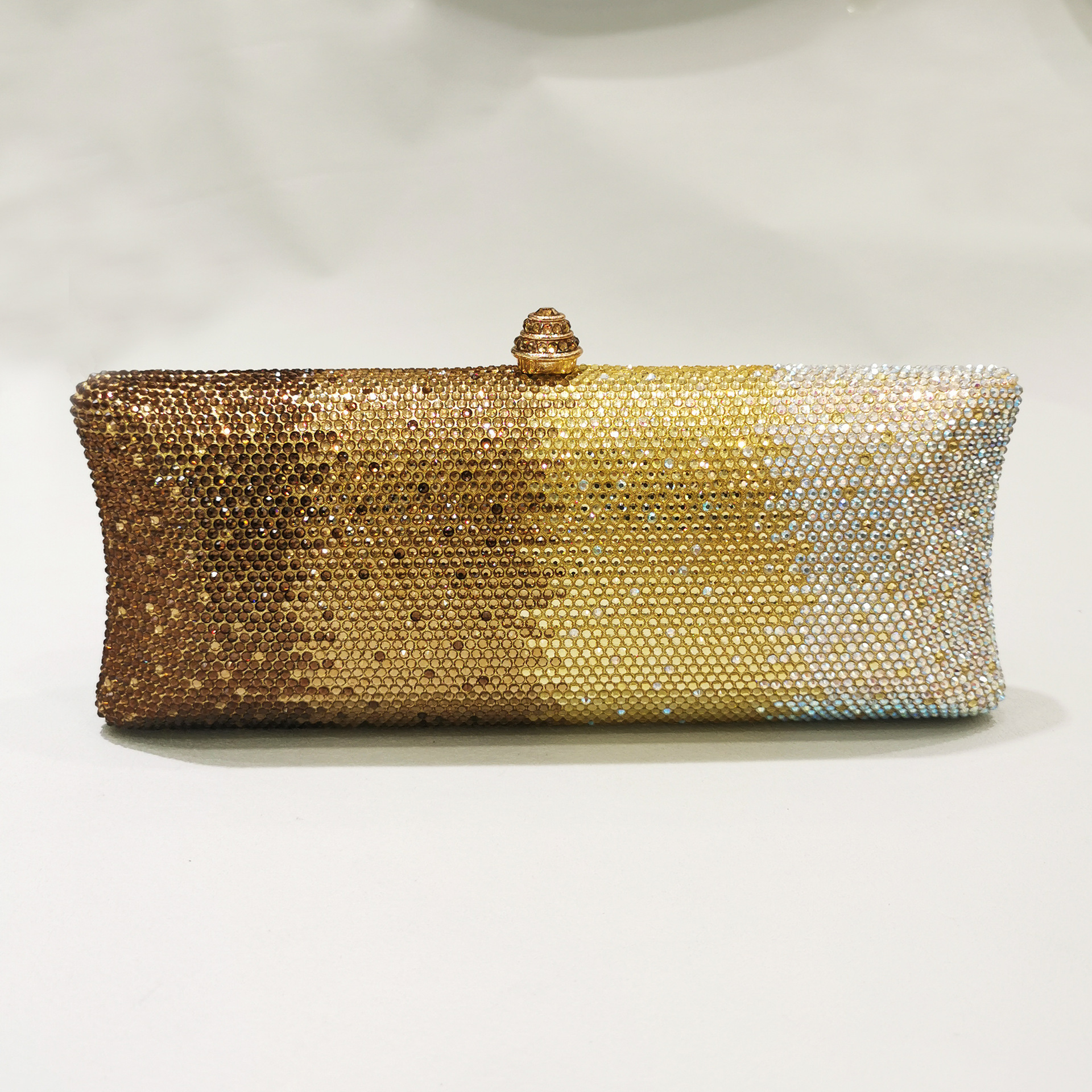 Glitzernde Damentasche ⎜ Elegante Abendtasche mit Strasssteinen und abnehmbarem Schulterriemen