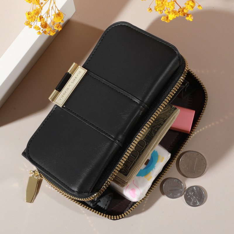 Damen Geldbörse mit Reißverschluss ⎜ Elegantes Portemonnaie mit Kartenfächern und Münzfach