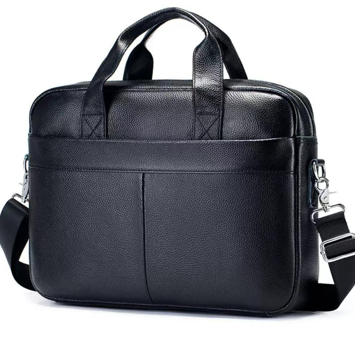 Umhängetasche für Herren ⎜ Robuste Schultertasche aus Leder mit Tragegriff und viel Platz für Büro und Alltag