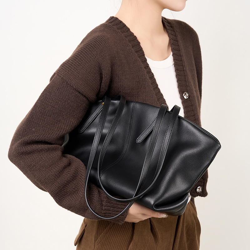 Shopper Tasche für Damen ⎜ Modische Tragetasche aus Lederoptik mit extra viel Stauraum für Alltag und Freizeit