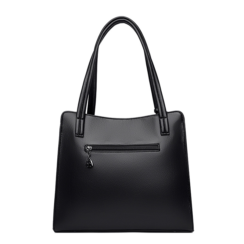 Schultertasche für Damen ⎜ Geräumige Handtasche aus weichem Leder mit elegantem Design für Büro und Alltag