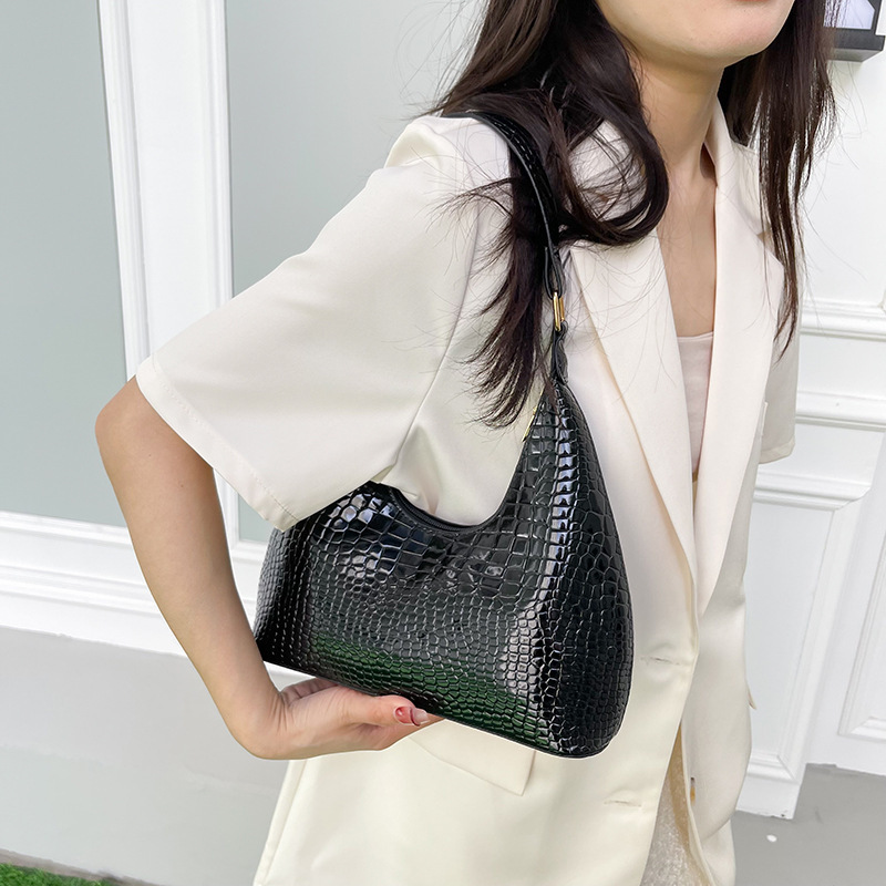Schultertasche für Damen ⎜ Modische Umhängetasche mit großem Innenfach und abnehmbarem Riemen für den Alltag