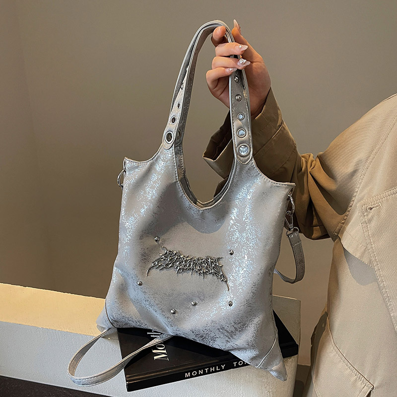 Schultertasche für Damen ⎜ Große Kapazität mit trendigem Look und verstellbarem Riemen für Alltag