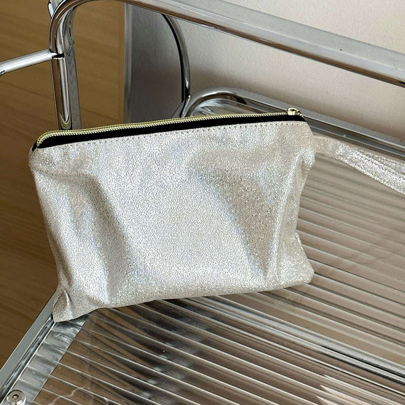 Glitzer Clutch Tasche ⎜ Wasserabweisend mit Reißverschluss für Make-up oder Stifte