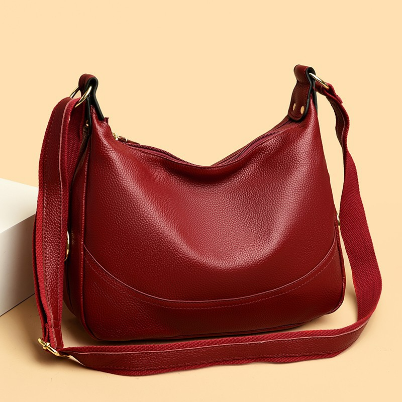 Schultertasche für Damen ⎜ Elegante Umhängetasche aus Lederoptik mit weichem Design für Alltag und Ausgehen