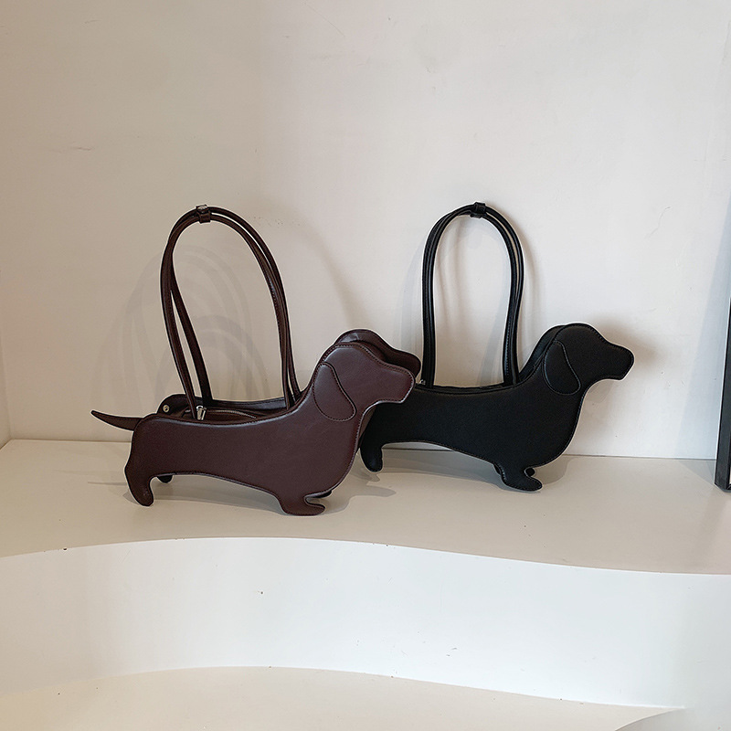Schultertasche für Damen ⎜ Kreative Umhängetasche in Hundeform für auffällige Styles und Alltag mit Humor