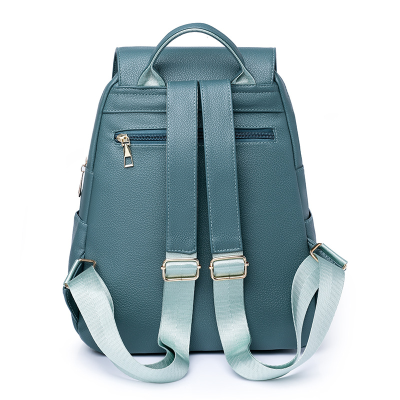 Damen Rucksack aus Kunstleder ⎜ Modischer Tagesrucksack mit großer Kapazität und Katzendetail für Alltag und Reisen
