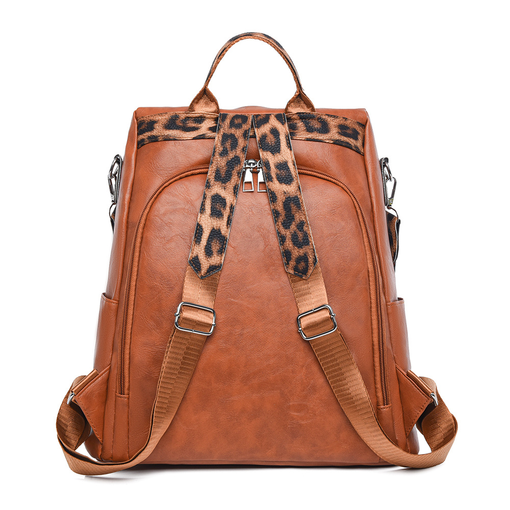 Damen Rucksack Mit Leopardenmuster ⎜ Modischer Freizeitrucksack Mit Großem Stauraum Für Alltag Und Reisen