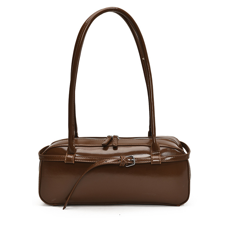 Handtasche für Damen ⎜ Schlanke Schultertasche in Lederoptik für Alltag und Büro
