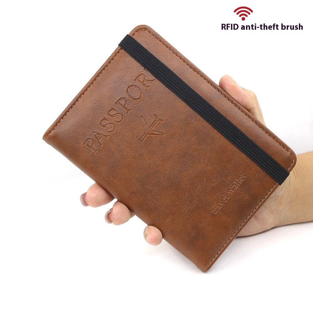 Reisepasshülle ⎜ Multifunktionale Passport-Tasche mit Kartenfächern und elastischem Verschluss