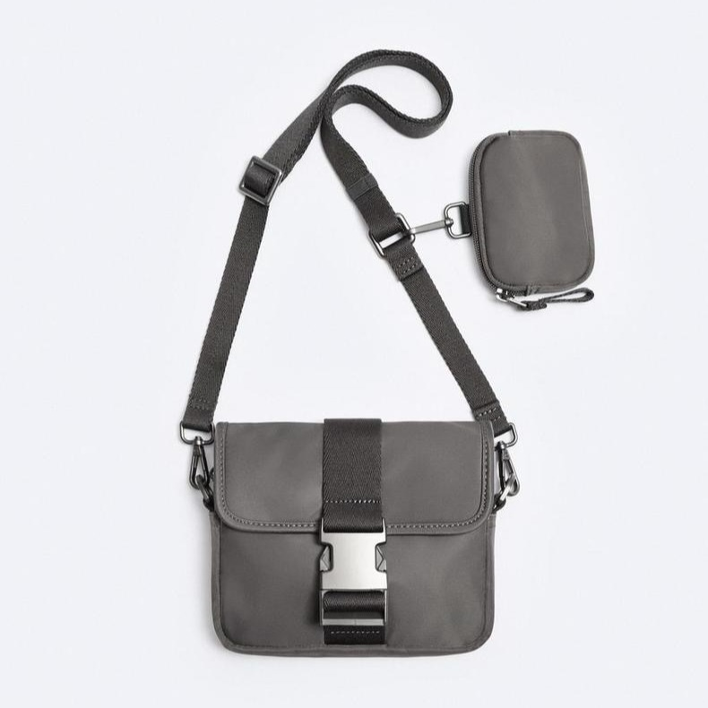 Umhängetasche für Herren ⎜ Robuste Schultertasche mit Münzbeutel und verstellbarem Gurt für Alltag und Freizeit