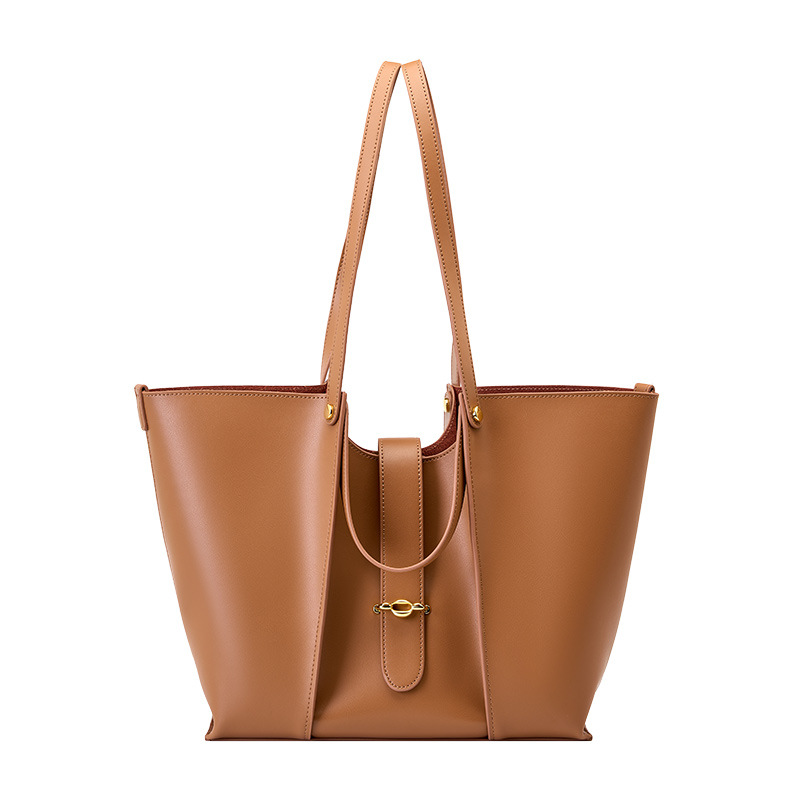 Shopper Tasche für Damen aus Rindsleder ⎜ Elegante Tragetasche mit viel Stauraum für Büro, Alltag und Freizeit