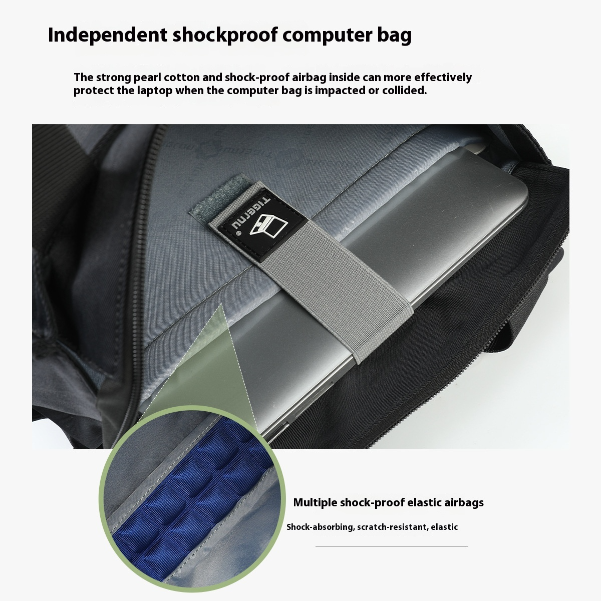 Laptop Rucksack für Damen und Herren ⎜ Wasserfester Tagesrucksack mit Tragegriffen und modernem Design