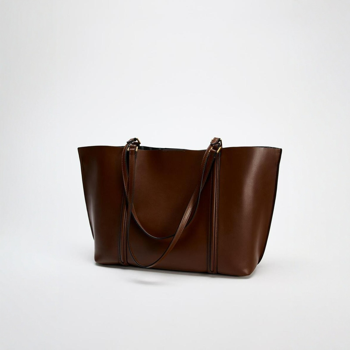 Große Damen Schultertasche aus Kunstleder ⎜ Elegante Einkaufstasche mit viel Stauraum für Arbeit und Alltag