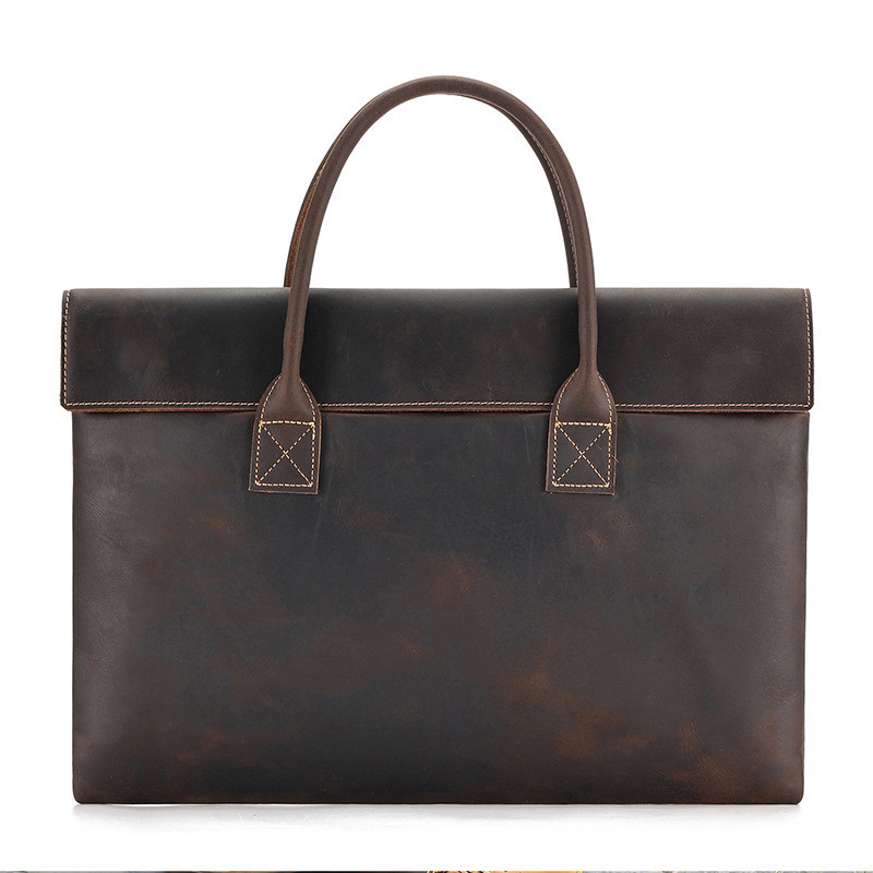Leder Umhängetasche für Herren ⎜ Elegante Aktentasche mit robusten Griffen und klassischem Design