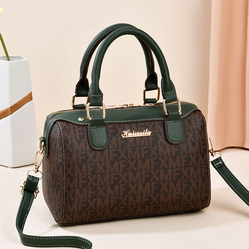Handtasche für Damen ⎜ Elegante Umhängetasche mit Doppelgriffen und Schulterriemen für Alltag und Büro