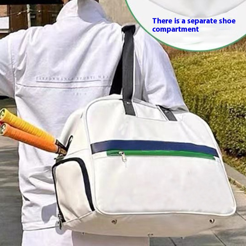 Sportliche Schultertasche für Badmintonspieler ⎜ Leichte Tragetasche mit Reißverschlussfach für Schläger und Zubehör